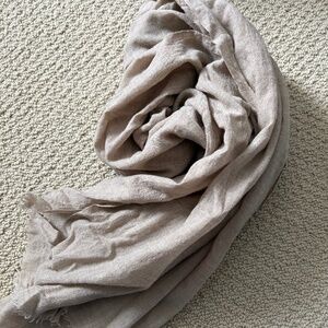 100 percent wool beige oversized scarf/wrap